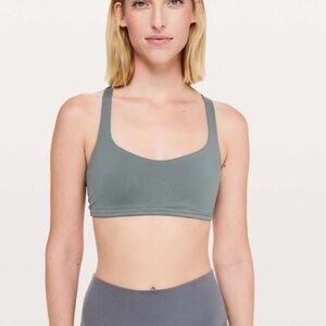 lululemon athletica Free To Be Gray Sports Bra